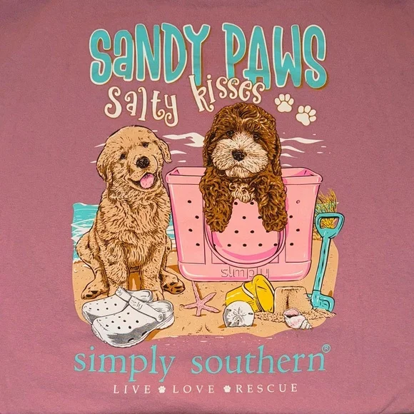 Simply Southern Pink Tee with Logo - Picture 4 of 4